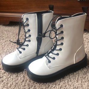 White Combat Boots from Brooklynn’s NEW